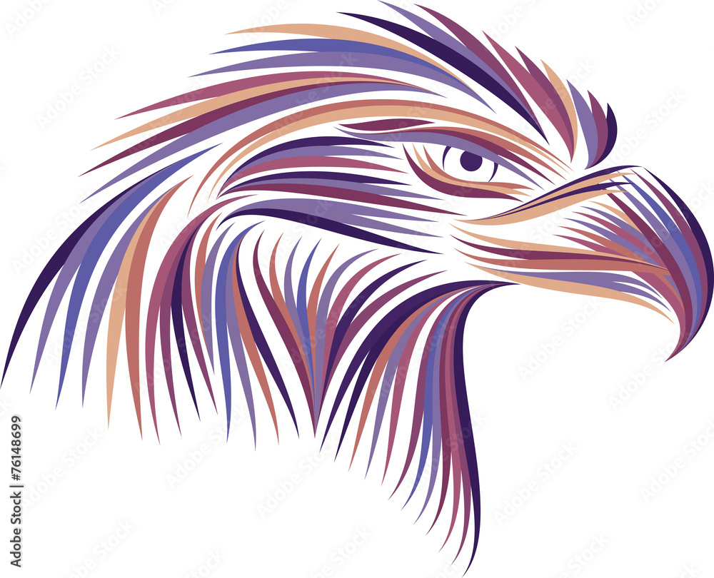 Obraz premium Colored emblem of an eagle