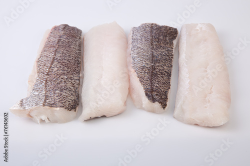 Boneless hake steaks