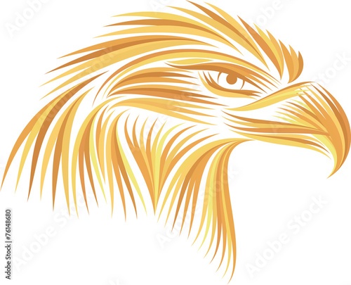 Colored emblem of an eagle