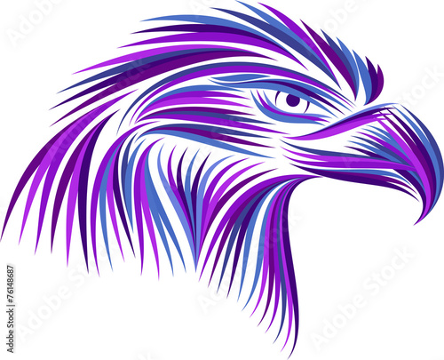 Colored emblem of an eagle