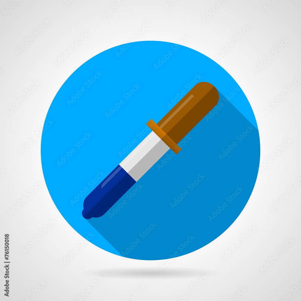 Flat vector icon for laboratory. Pipette Flat vector icon for laboratory. Pipette