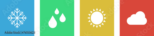 Seasons Icon Set - Vector