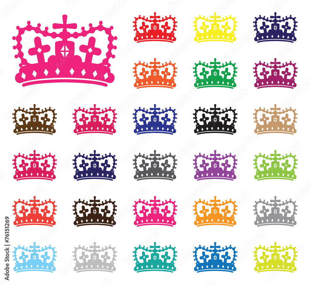 crown silhouette set