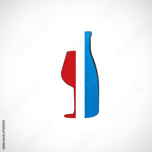 verre et bouteille de vin