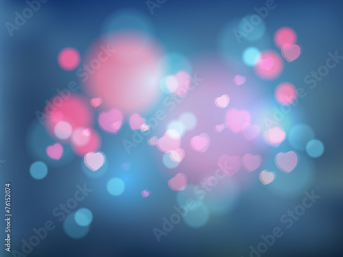heart and bokeh vector abstract background