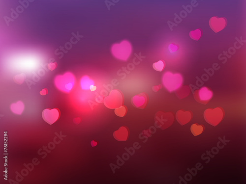 heart and bokeh vector abstract background