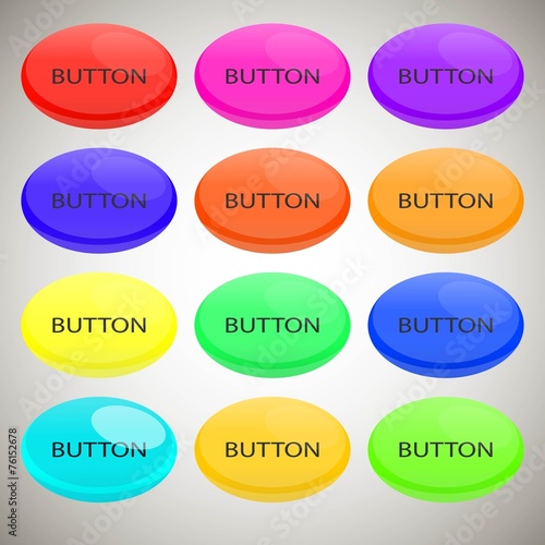 Set of volume buttons of different colors