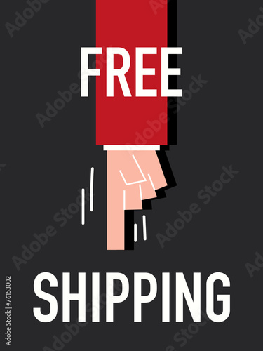Words FREE SHIPPING