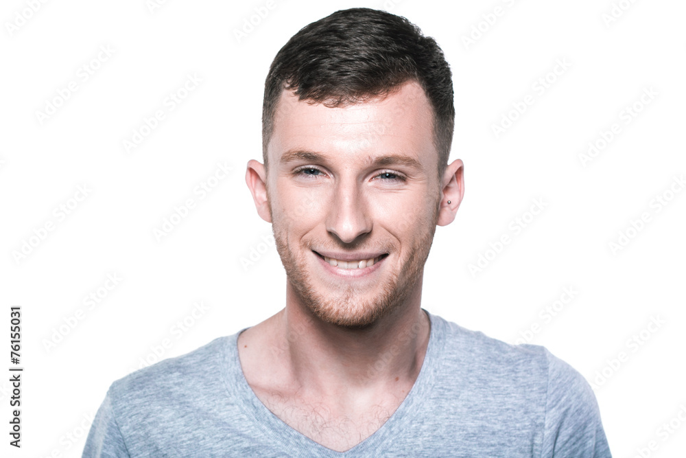 Happy young man on white Happy young man on white