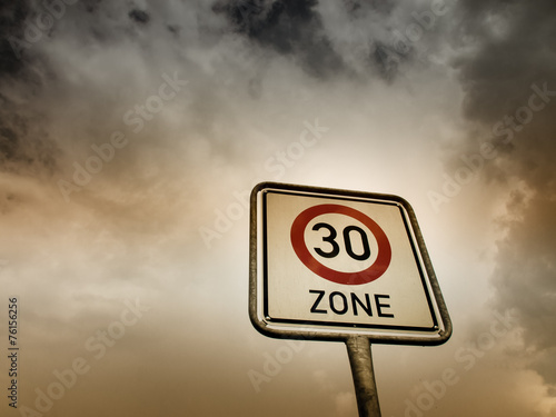 30 zone sign (4), speed limit