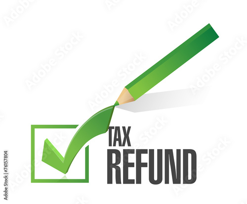 tax refund check list illustration design photo