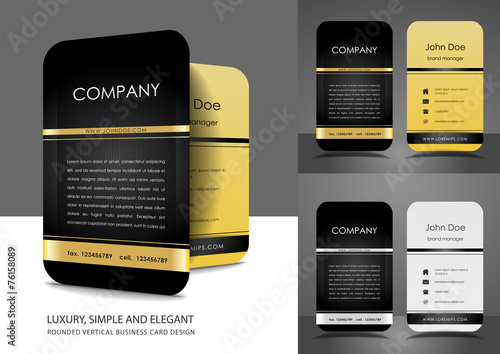 Rounded business card design