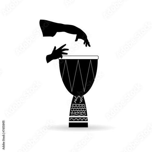 bongo black and white vector