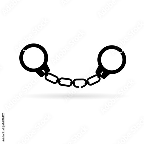 handcuffs black vector