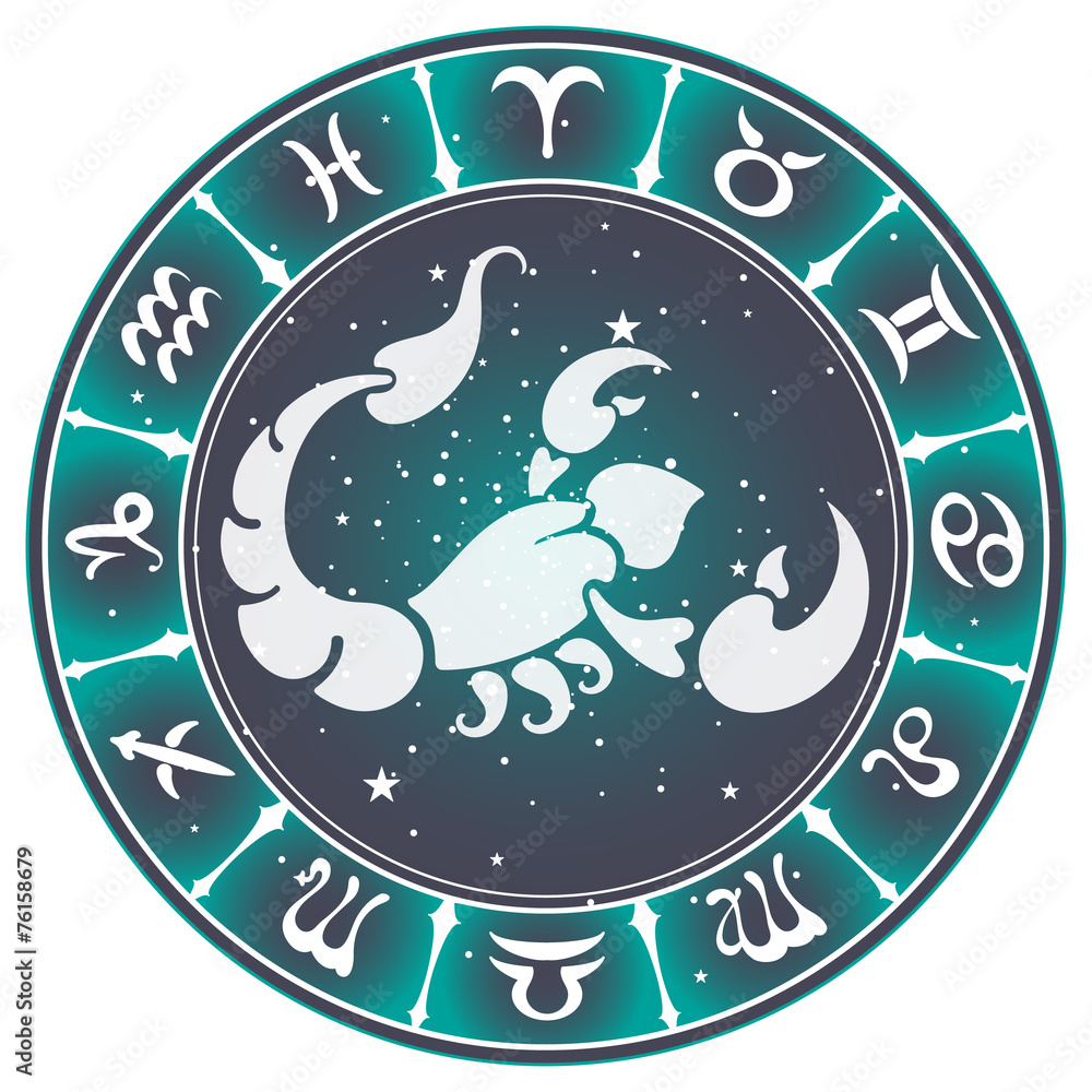 Fototapeta premium Scorpio zodiac sign , vector illustration