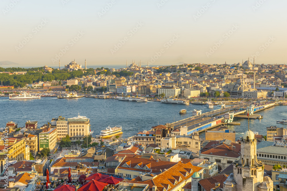 evening panorama of Istanbul