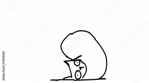 strange cartoon cat