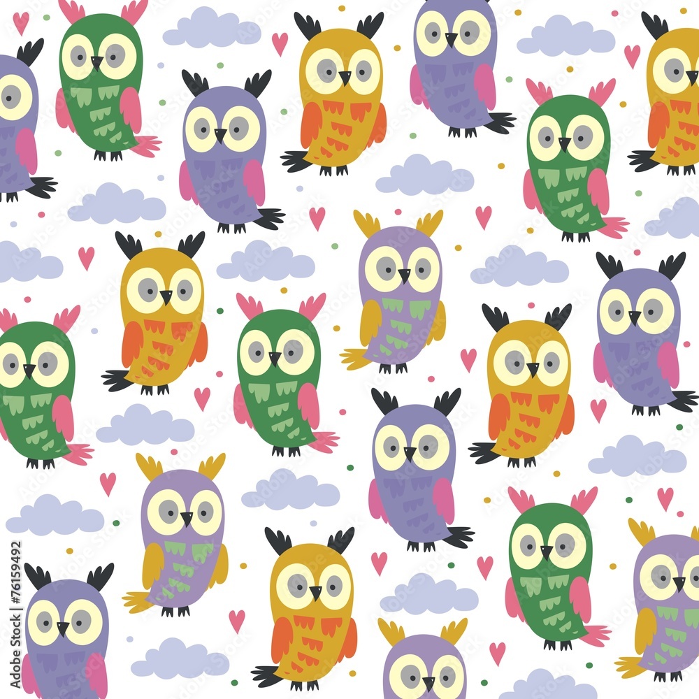 Obraz premium owl pattern