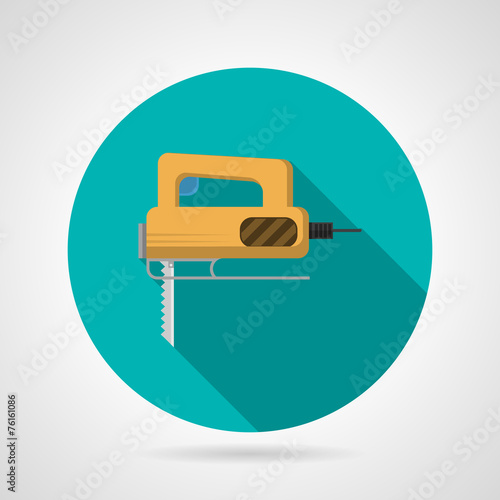 Flat color fretsaw vector icon