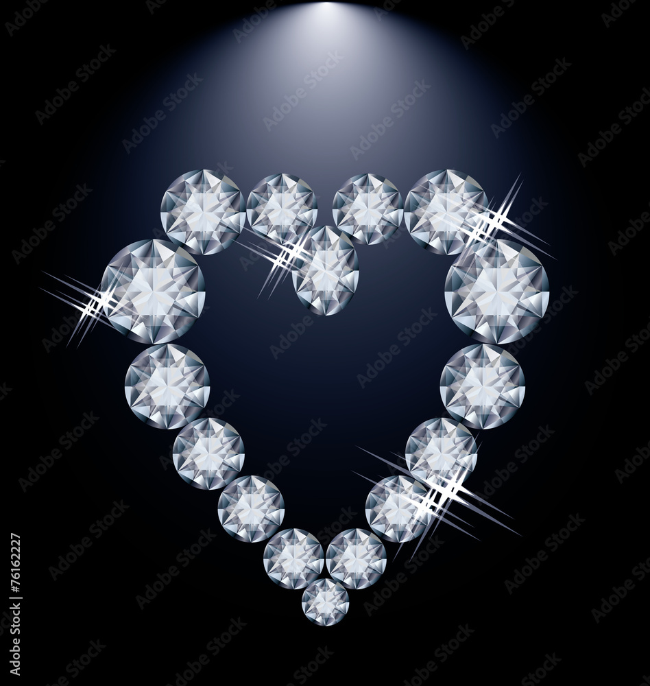 Love diamond heart, vector illustration Love diamond heart, vector illustration
