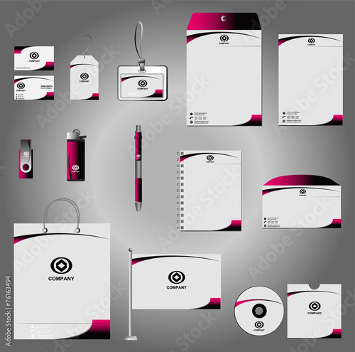 Stationery template design set