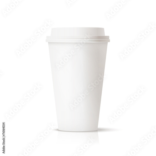 photo realistic white travel mug