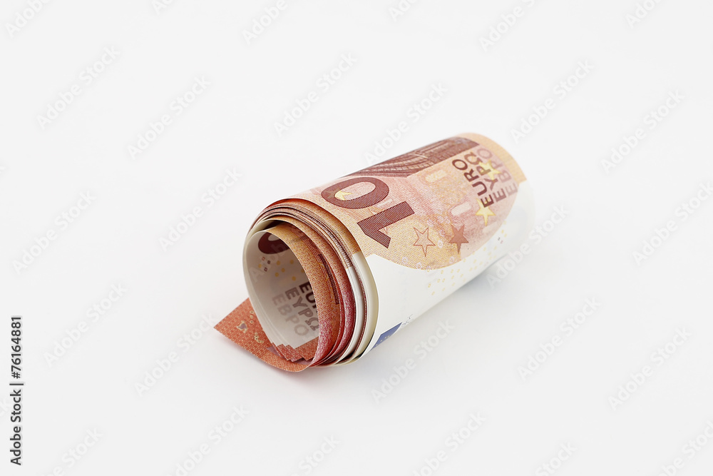 Geld Rolle 10 Euro Stock Photo | Adobe Stock