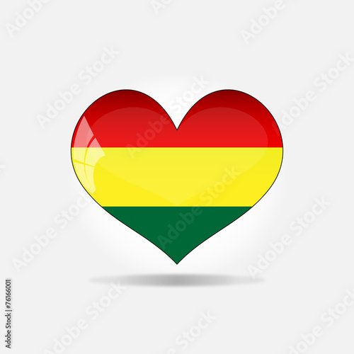 Free Download Heart with Bolivian flag colors - GFXLoad