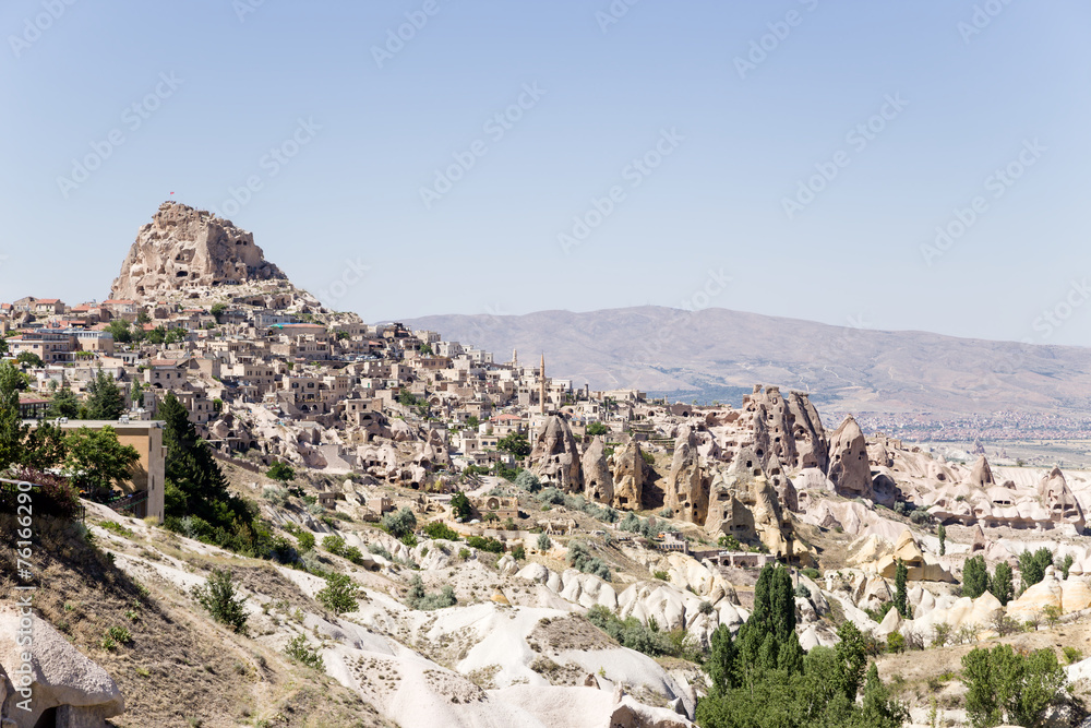View of the ancient Uchisar and 