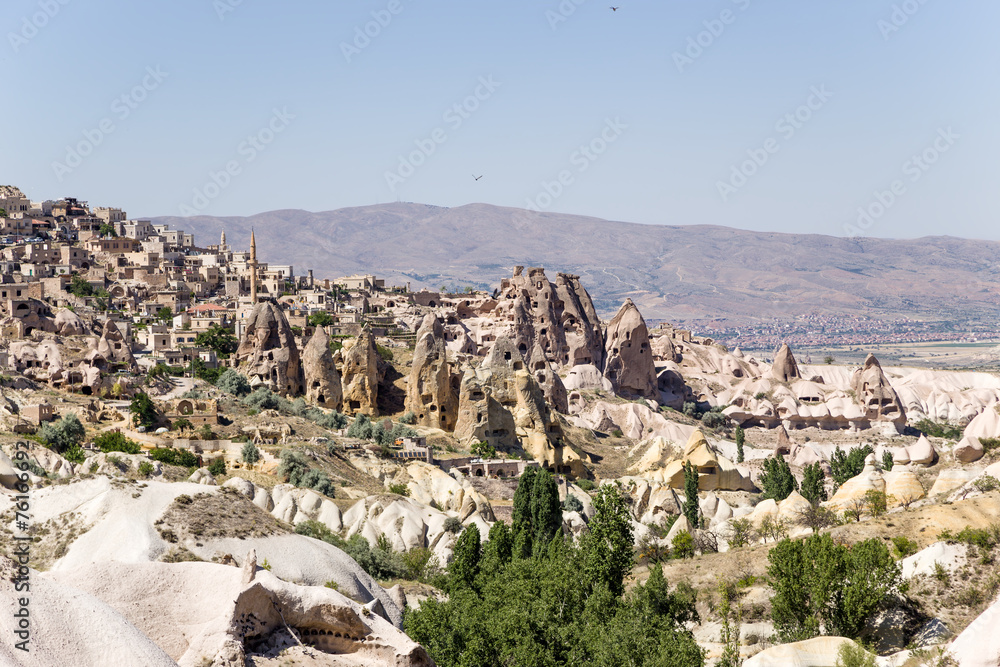 The ancient city of Uchisar and the surrounding picturesque vall