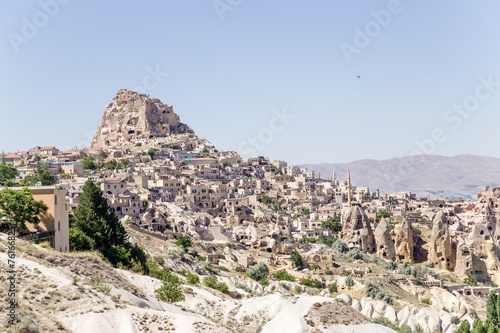 Ancient rock - castle and town Uchisar