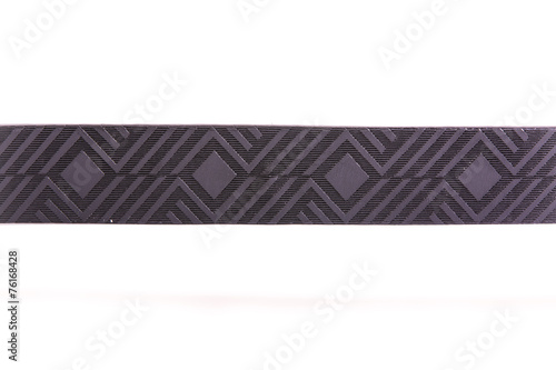 Man's black belt on a white background photo