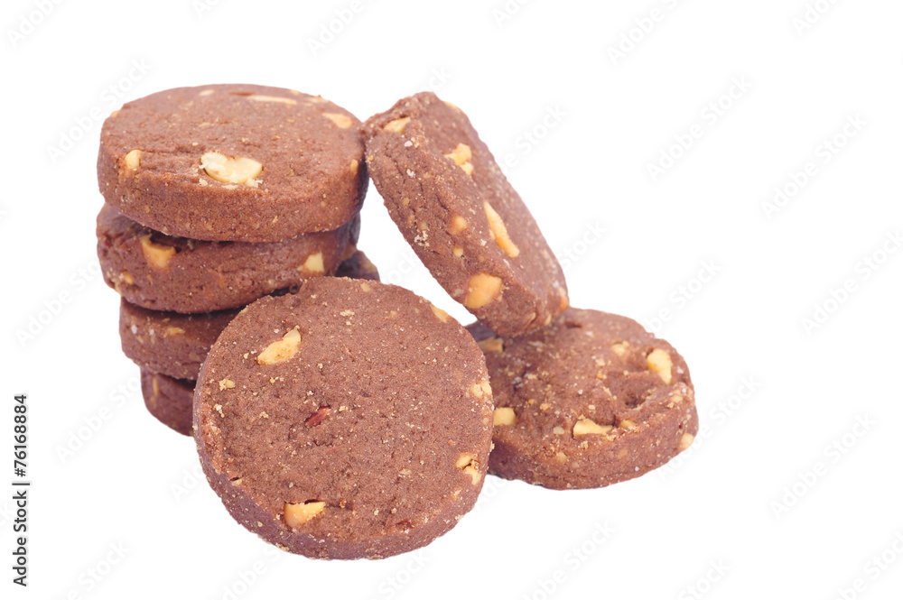 cookies in stack isolated on white cookies in stack isolated on white
