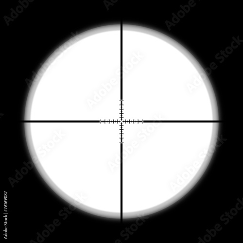 Obraz na płótnie Sniper scope hunter on white background.