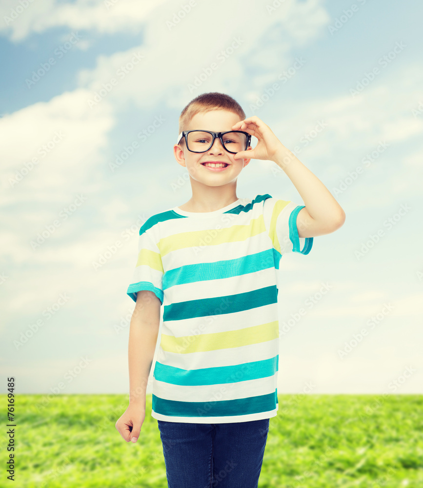 smiling little boy in eyeglasses smiling little boy in eyeglasses