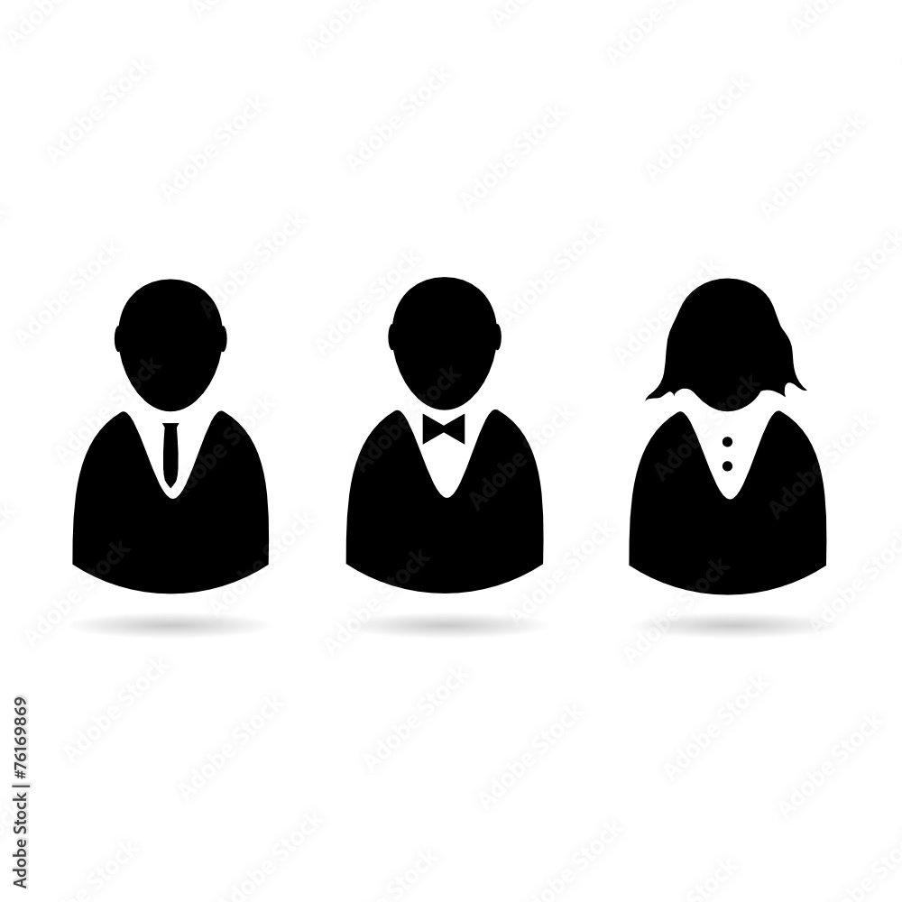 icon of people vector silhouette icon of people vector silhouette