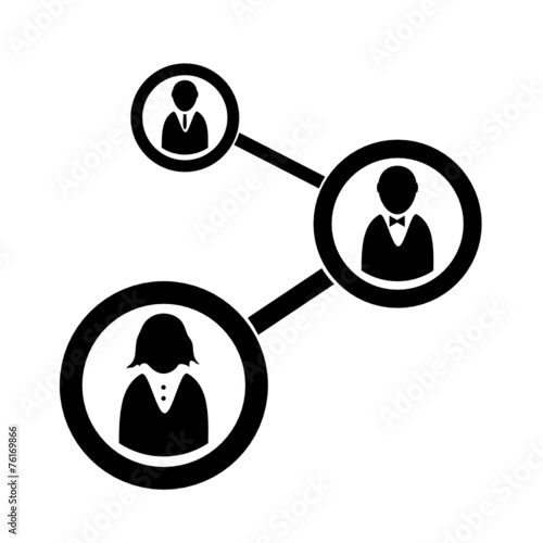 icon of people in circle silhouette