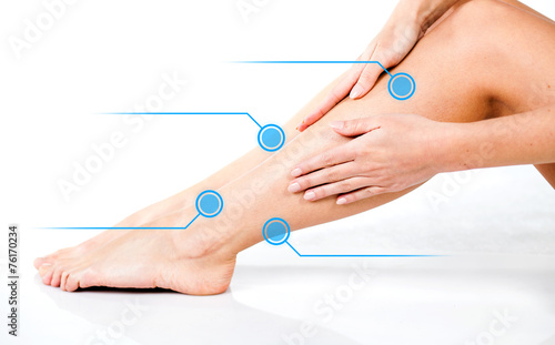 Legs skin care  infographic arrows
