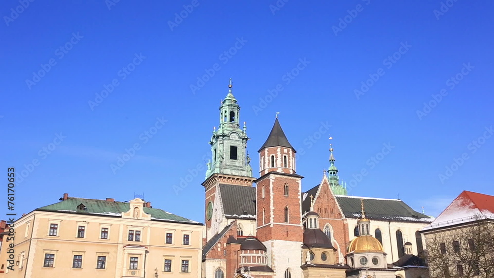 Tourists in the territory of the Wawel castle, Krakow, Poland Tourists in the territory of the Wawel castle, Krakow, Poland