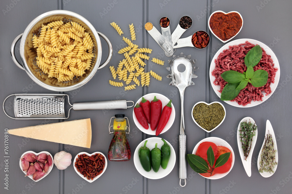 Italian Food  Ingredients - obrazy, fototapety, plakaty 