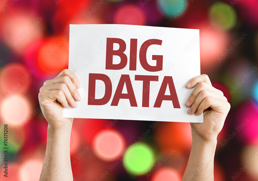 Big Data card with colorful background Big Data card with colorful background