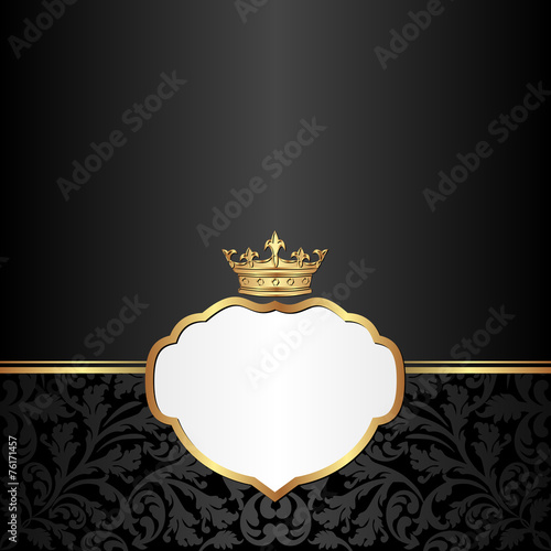 black background with crown