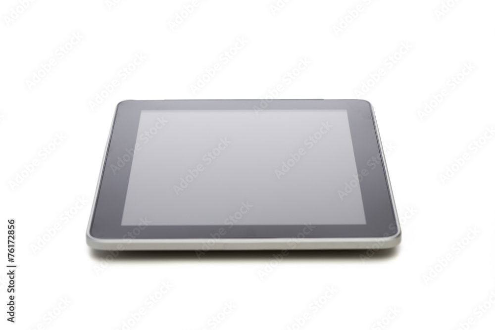 black tablet pc computer with blank screen