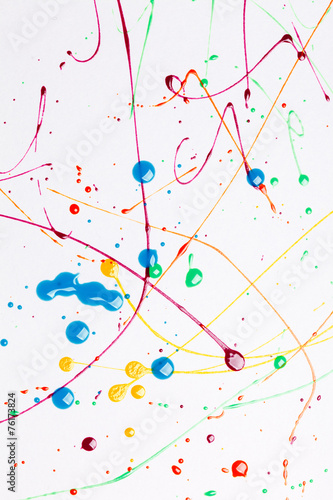 Colorful bright ink splashes