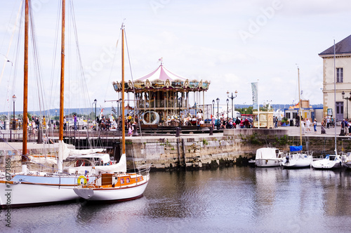 Canvas Print port honfleur