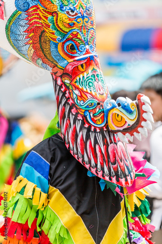 LOEI ,THAILAND-JUNE 28: Ghost Festival "Phi Ta Khon". The mask p