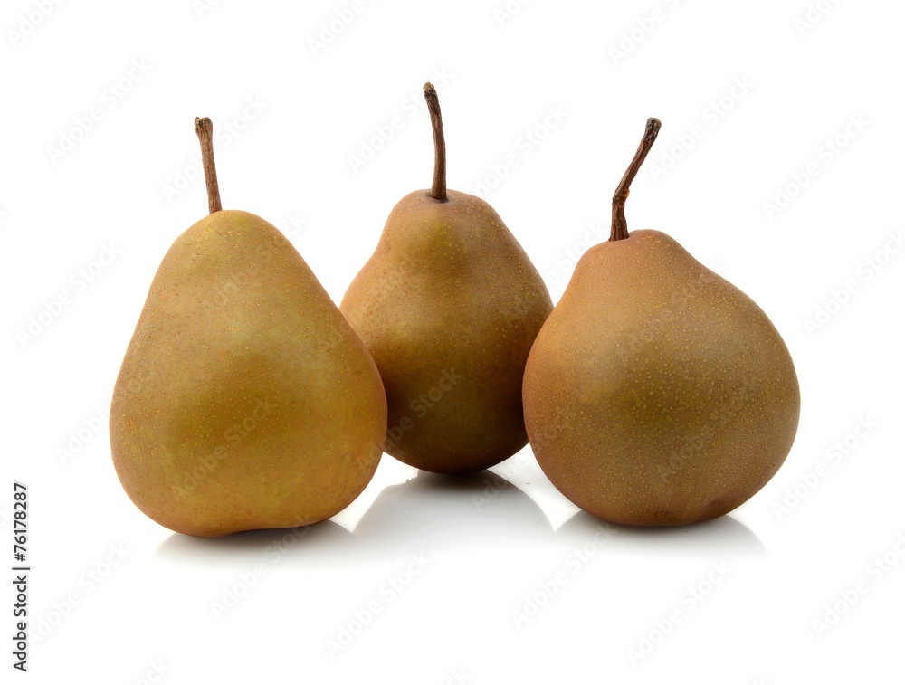 Three pears called manon isolated on white Three pears called manon isolated on white