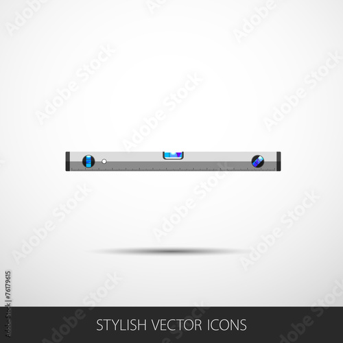 Vector level tool in a flat style with shadow.