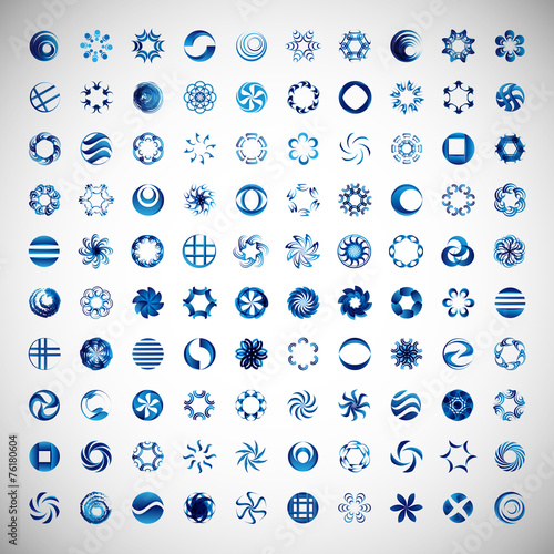 Unusual Icons Set - Isolated On Gray Background