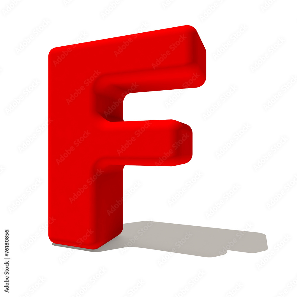 f effe lettera 3d rossa, isolata su fondo bianco f effe lettera 3d rossa, isolata su fondo bianco